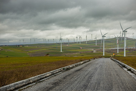 Il grano, il vento e il parco eolico